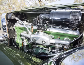 Sob o capô Duesenberg J 356/2571 LWB Derham Tourster Re-creation by Ted Billings '1932