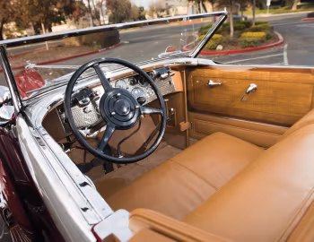 Передня панель 1929 Duesenberg J 414/2199 Disappearing Top Torpedo Convertible Coupe SWB by Murphy