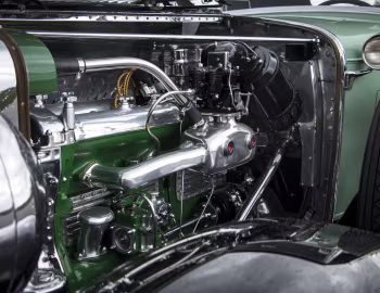 Sob o capô Duesenberg J 417/2157 Convertible Coupe SWB by Fleetwood '1929