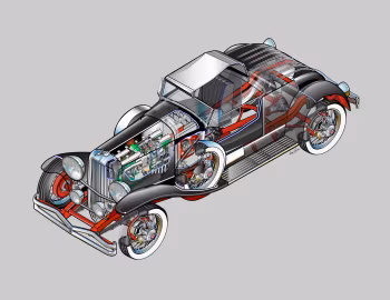 Duesenberg J 460/2478 Coupe LWB (Aluminum Mimicking Soft-Top) by Murphy '1931