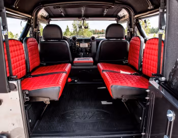 Interior E.C.D. Automotive Design Defender 90 "Project Desert Storm" '05.2019