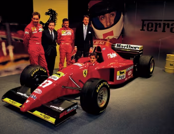 Ferrari 412 T2, Luca Cordero di Montezemolo, Gerhard Berger, Jean Todt, Nicola Larini, Jean Alesi