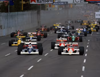 Ferrari F1-90, Lotus 102, McLaren Honda MP4/5B, Benetton B189B, Williams FW13B, Ligier JS33B, Tyrrell 019, Minardi M189, Brabham BT59