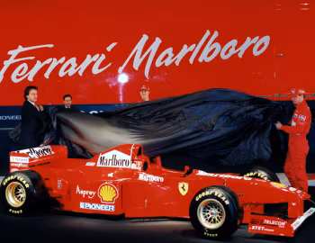 Ferrari F310 B, Luca Cordero di Montezemolo, Jean Todt, Michael Schumacher, Eddie Irvine