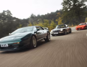Lotus Esprit V8, Porsche 911 Carrera 3.6 Coupe, Ferrari F355 Berlinetta