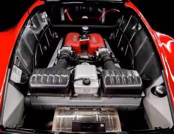Sous la capuche Ferrari Challenge Stradale with option "Without tricolour stripe" [North America] '2003–04