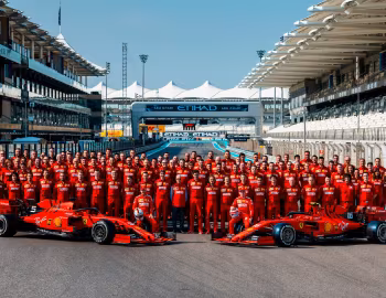 Sebastian Vettel, Ferrari SF90, Piero Ferrari, Mattia Binotto, Charles Leclerc