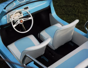 Interior Fiat 600 Jolly '1958–62
