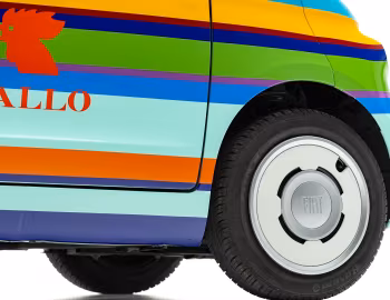 Fiat Topolino Righe Multicolor Gallo (354) '04.2025
