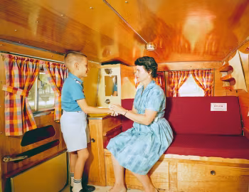 Interior 1962 Ford Falcon Econoline Club Wagon Camper [North America]