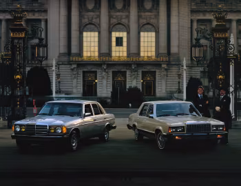 Mercedes-Benz E-Klasse Limousine, Ford Granada GLX 4-door Sedan