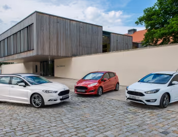 Ford Fiesta 5-door, Ford Focus ST-Line, Ford Mondeo Turnier ST-Line
