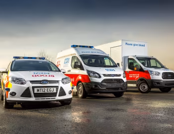 Ford Transit Custom NHS Blood and Transplant Service Van, Ford Transit NHS Blood and Transplant Service Truck, Ford Focus Estate NHS Blood and Transplant Service Car