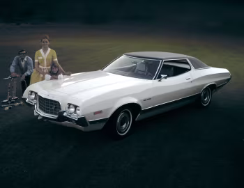 1972 Ford Gran Torino Brougham 2-door Formal Roof Hardtop (65D)