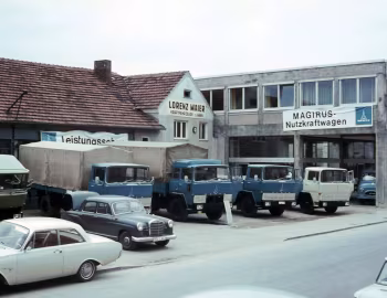 NSU Prinz 4, Mercedes-Benz "Ponton", Ford Taunus, Hanomag Kurier, Magirus