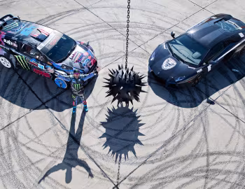 Lamborghini Aventador, M-Sport Ford Fiesta ST RX43B, Ken Block