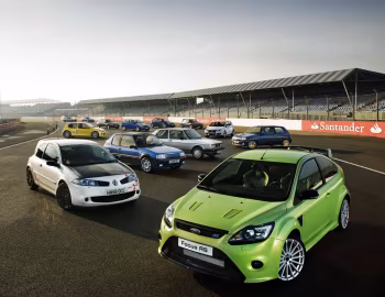 Volkswagen Golf R32, Ford Focus RS, Renault Clio V6 Sport, Talbot Sunbeam, Peugeot 306 GTi-6, Volkswagen Golf GTI 3-door, Ford Focus RS, Volkswagen Golf GTI Pirelli, Peugeot 205 1.9 GTI, Lancia Delta HF integrale, Ford Escort RS Cosworth, Renault Clio Williams, Renault Megane RS R26.R