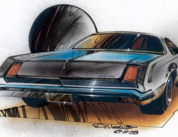 Boceto Ford LTD "Brougham 460" proposal '1973