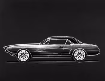 Скетч Mustang Concept II '1963