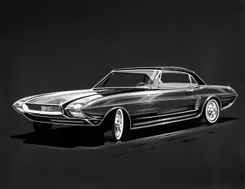 Скетч Mustang Concept II '1963