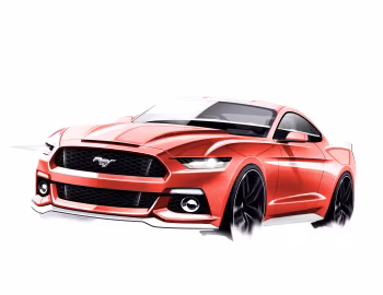 Скетч 2015 Ford Mustang