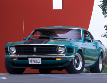 1970 Ford Mustang Boss 302 with shaker hood scoop option (63B)