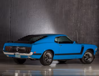 1970 Ford Mustang Boss 302 with shaker hood scoop option (63B)