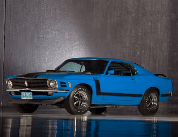 1970 Ford Mustang Boss 302 with shaker hood scoop option (63B)