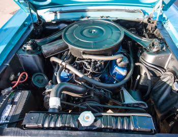 Under the hood 1967 Ford Mustang Convertible (76A)