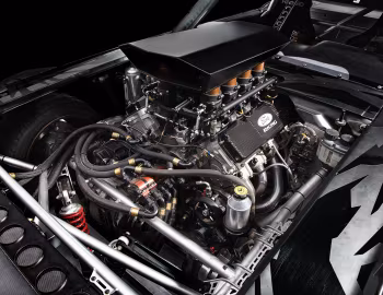 Bajo el capó 1965 ASD Motorsports Ford Mustang Hoonicorn RTR '2014