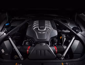 Под капотом Genesis G90L 5.0 HTRAC [CIS] (HI) '2016–19