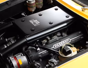Sous la capuche Maserati Ghibli Spyder SS [UK-spec] (AM115S/49) '1970–73