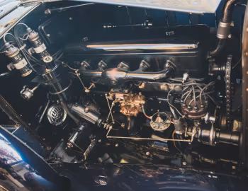 Under the hood Hispano-Suiza K6 Limousine by Vanvooren (#15095) '1936