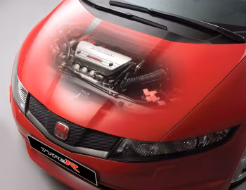 Sob o capô Honda Civic Type-R [EU-spec] (FN2) '2007–10