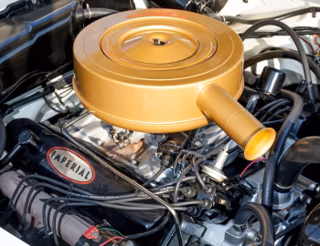 Under the hood 1960 Imperial Crown Convertible (PY1-M 925)