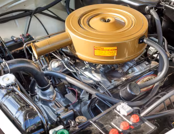 Under the hood 1960 Imperial Crown Convertible (PY1-M 925)