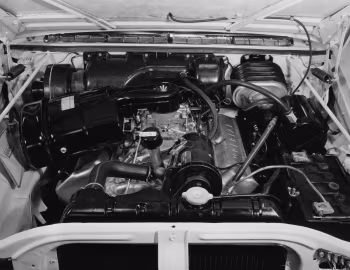 Under the hood 1958 Imperial Sedan (LY1-L)