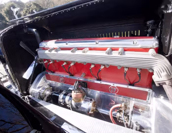 Under The Hood Isotta Fraschini Tipo 8A Cabriolet by Franay '1929