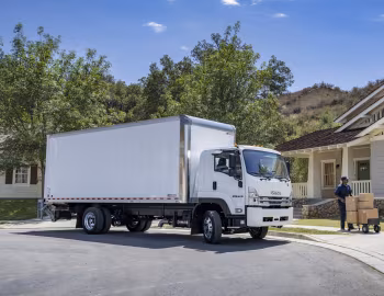2022–pr. Isuzu FTR with Morgan dry freight body [North America] '2021–pr.