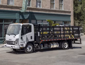 2022–pr. Isuzu NPR-HD Diesel with Morgan stake body [North America] '2021–pr.