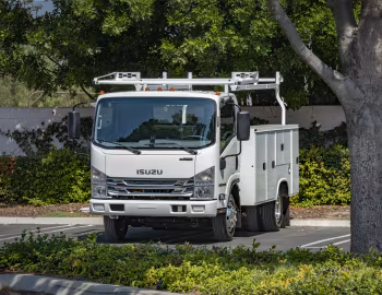 2021 Isuzu NPR Gas with Knapheide service combo body [North America] '2020–21