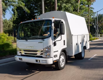 2021 Isuzu NPR-HD Gas with Knapheide KUVcc body [North America] '2020–21