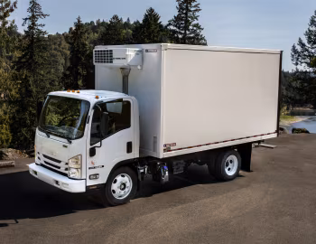 2019–н.в. Isuzu NQR with Morgan refrigerated box body [North America] '2018–н.в.