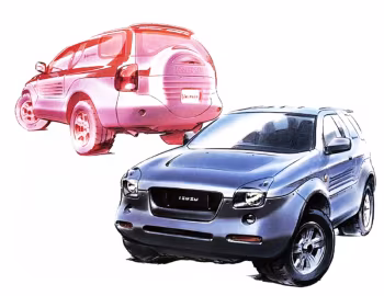 Эскиз Isuzu VehiCROSS (E-UGS25DW) '04.1997–02.1999