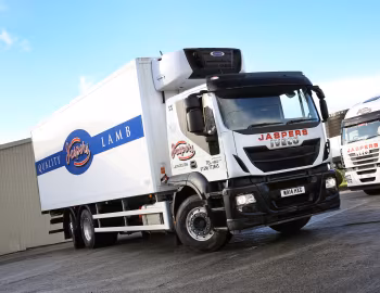 Iveco Stralis Hi-Road 480 6×2 rigid with a Gray & Adams reefer body [UK-spec] '2014