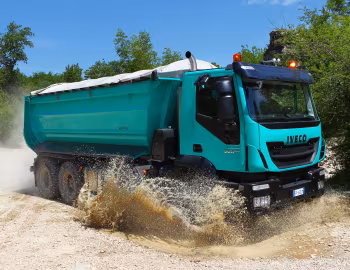 Iveco Trakker Hi-Land 500 rigid 8×4 with Gervasi tipper body '2013–pr.