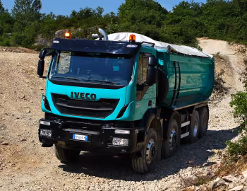 Iveco Trakker Hi-Land 500 rigid 8×4 with Gervasi tipper body '2013–pr.