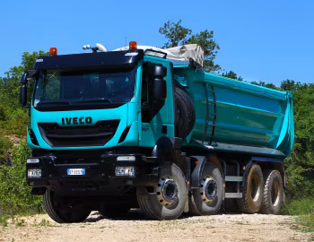 Iveco Trakker Hi-Land 500 rigid 8×4 with Gervasi tipper body '2013–pr.