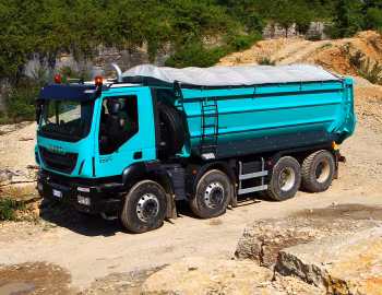Iveco Trakker Hi-Land 500 rigid 8×4 with Gervasi tipper body '2013–pr.