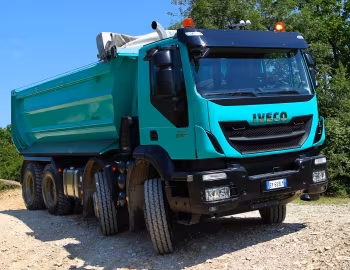 Iveco Trakker Hi-Land 500 rigid 8×4 with Gervasi tipper body '2013–pr.